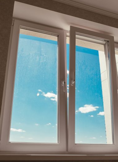 Double-glazed plastic double-glazed window is open for fresh air for ventilation – room ventilation during repair Tilt&Turn Windows